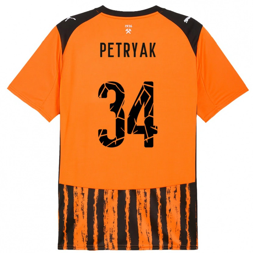 Danxen Męski Ivan Petryak #34 Pomarańczowo-Czarny Domowa Koszulka 2025/26 Koszulki Klubowe