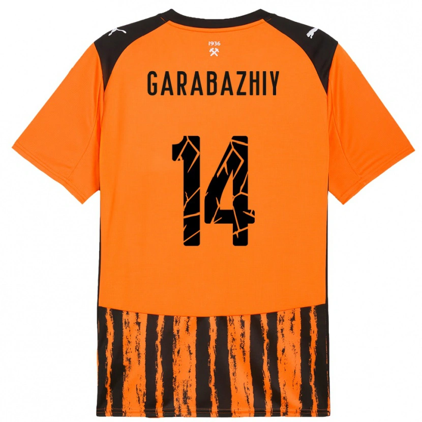 Danxen Męski Anton Garabazhiy #14 Pomarańczowo-Czarny Domowa Koszulka 2025/26 Koszulki Klubowe