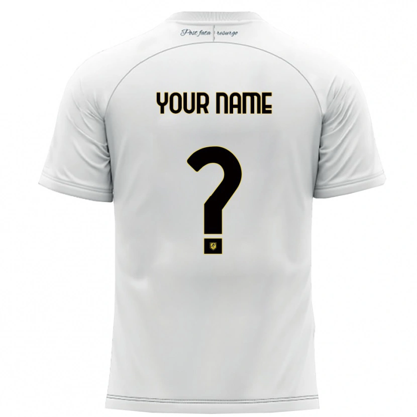 Danxen Męski Twoje Imię #0 Biało-Żółty Wyjazdowa Koszulka 2025/26 Koszulki Klubowe