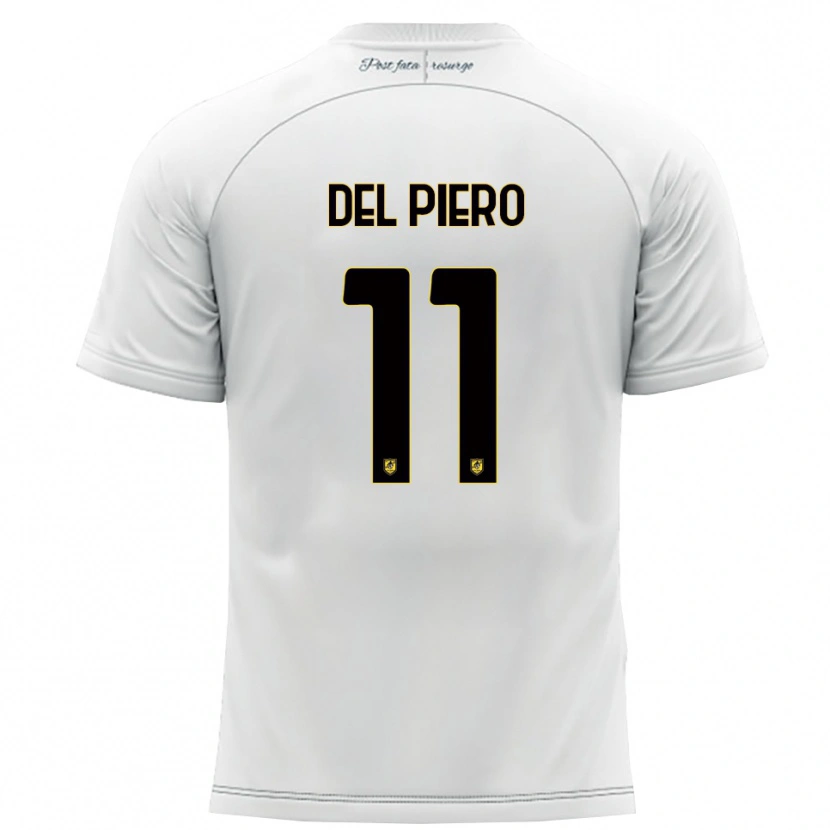 Danxen Męski Lorenzo Del Piero #11 Biało-Żółty Wyjazdowa Koszulka 2025/26 Koszulki Klubowe