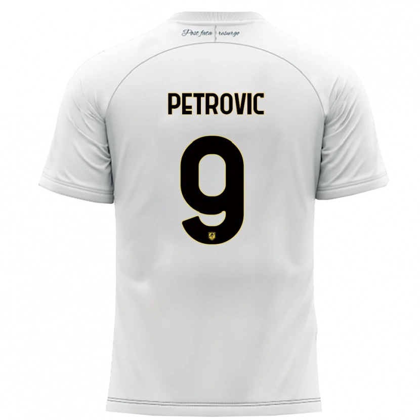 Danxen Męski Tomi Petrovic #9 Biało-Żółty Wyjazdowa Koszulka 2025/26 Koszulki Klubowe