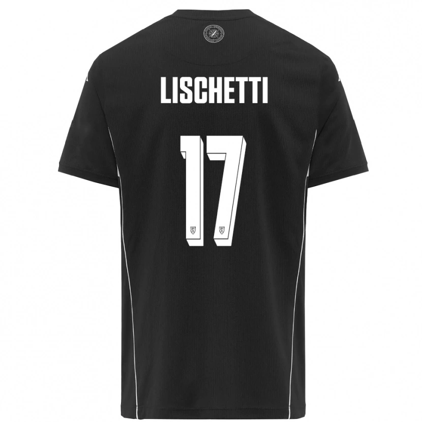 Danxen Męski Lorenzo Lischetti #17 Czarno-Biały Wyjazdowa Koszulka 2025/26 Koszulki Klubowe