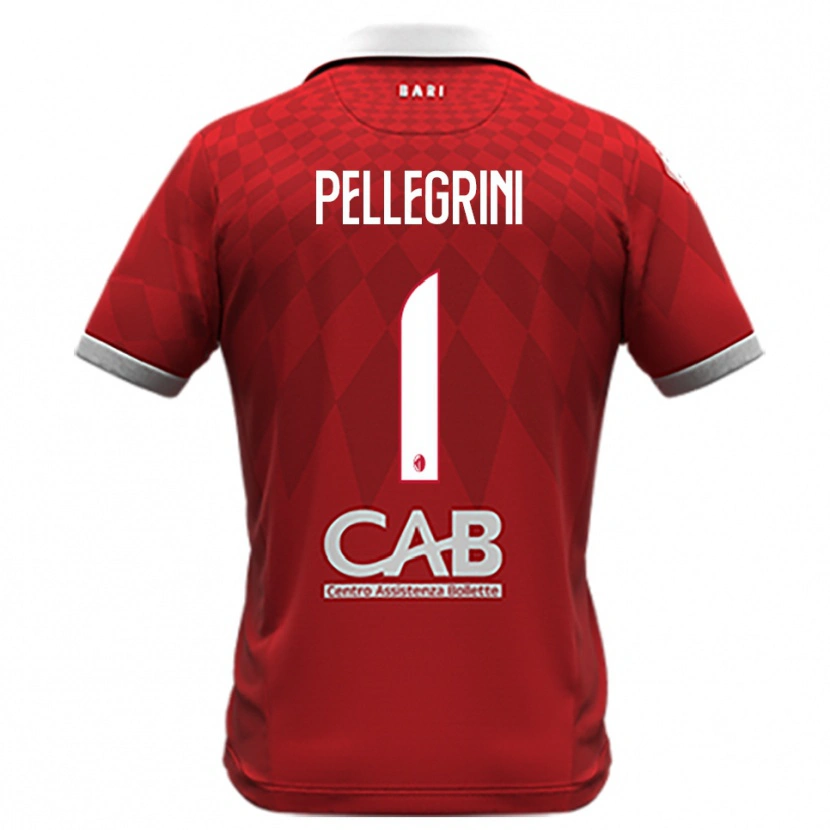 Danxen Męski Luigi Pellegrini #1 Czerwono-Biały Wyjazdowa Koszulka 2025/26 Koszulki Klubowe