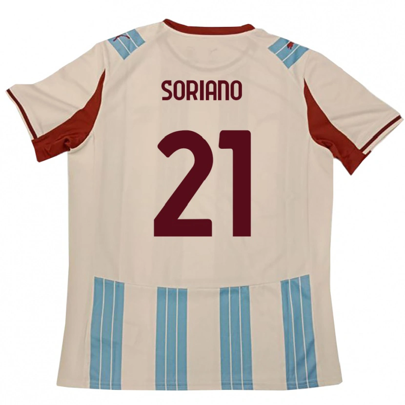 Danxen Męski Roberto Soriano #21 Błękitno-Biały Wyjazdowa Koszulka 2025/26 Koszulki Klubowe