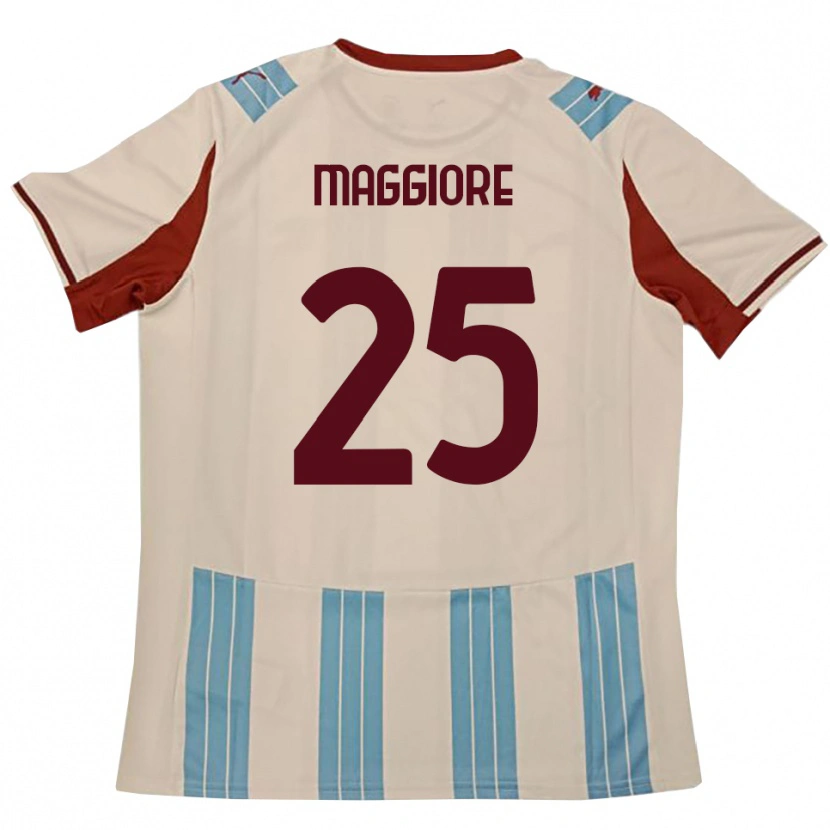 Danxen Męski Giulio Maggiore #25 Błękitno-Biały Wyjazdowa Koszulka 2025/26 Koszulki Klubowe