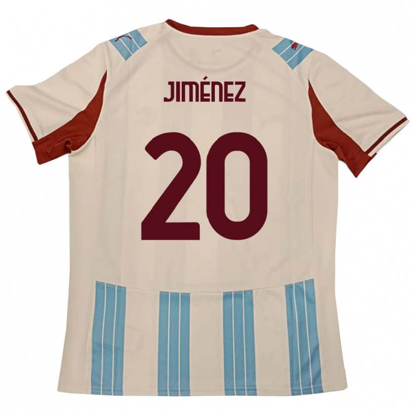 Danxen Męski Kaleb Jiménez #20 Błękitno-Biały Wyjazdowa Koszulka 2025/26 Koszulki Klubowe