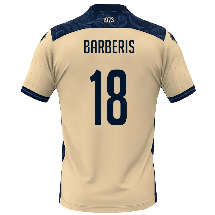 Danxen Męski Andrea Barberis #18 Biało-Granatowy Wyjazdowa Koszulka 2025/26 Koszulki Klubowe