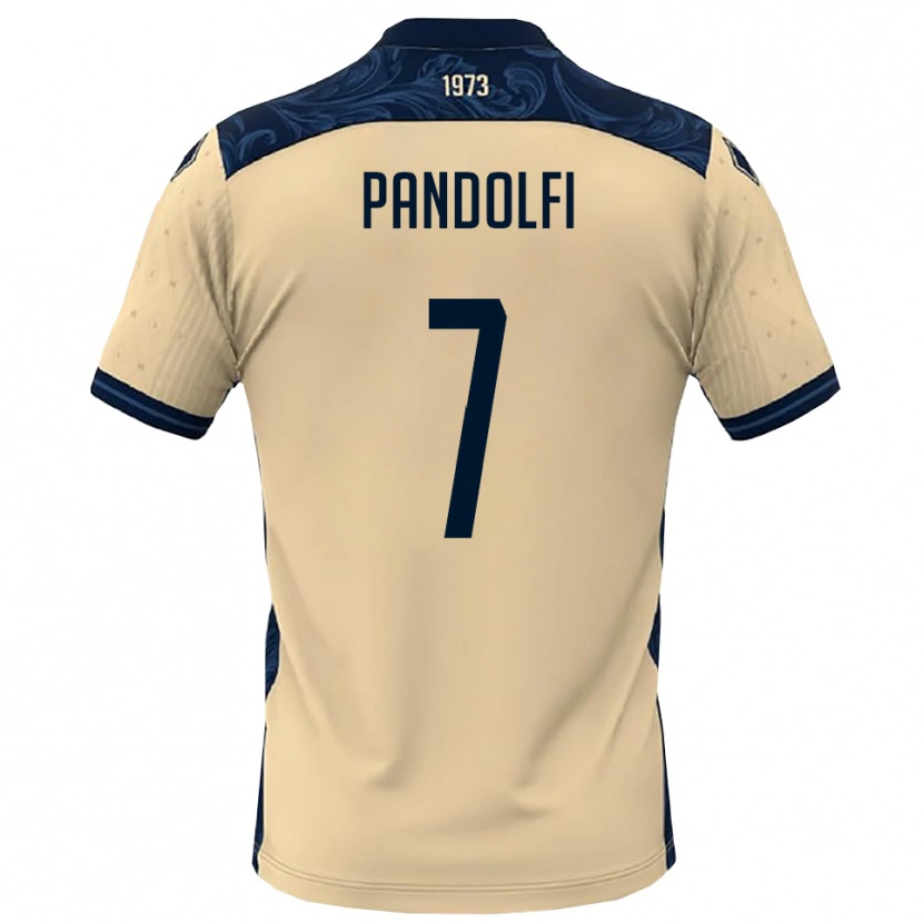 Danxen Męski Luca Pandolfi #7 Biało-Granatowy Wyjazdowa Koszulka 2025/26 Koszulki Klubowe