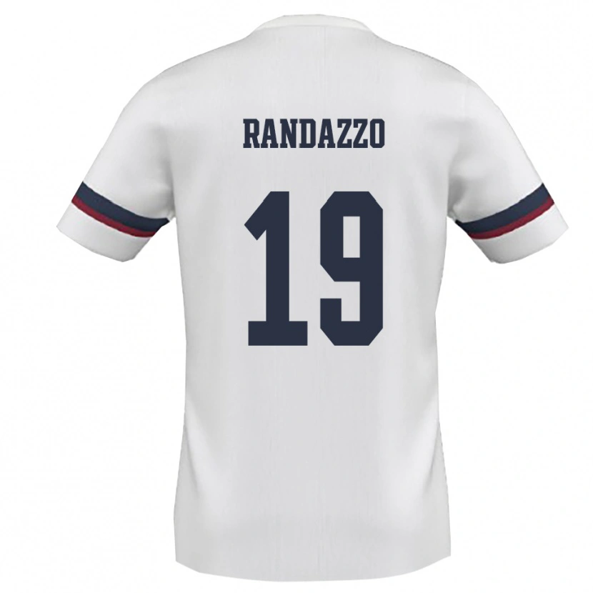 Danxen Męski Alessandro Randazzo #19 Biało-Czerwony Wyjazdowa Koszulka 2025/26 Koszulki Klubowe