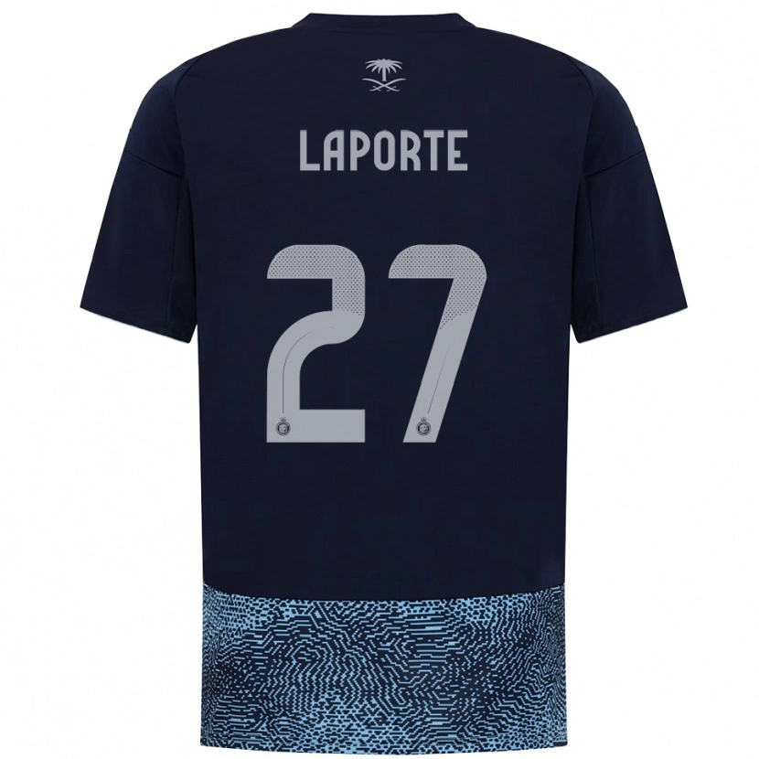 Danxen Męski Aymeric Laporte #27 Granatowo-Błękitny Wyjazdowa Koszulka 2025/26 Koszulki Klubowe
