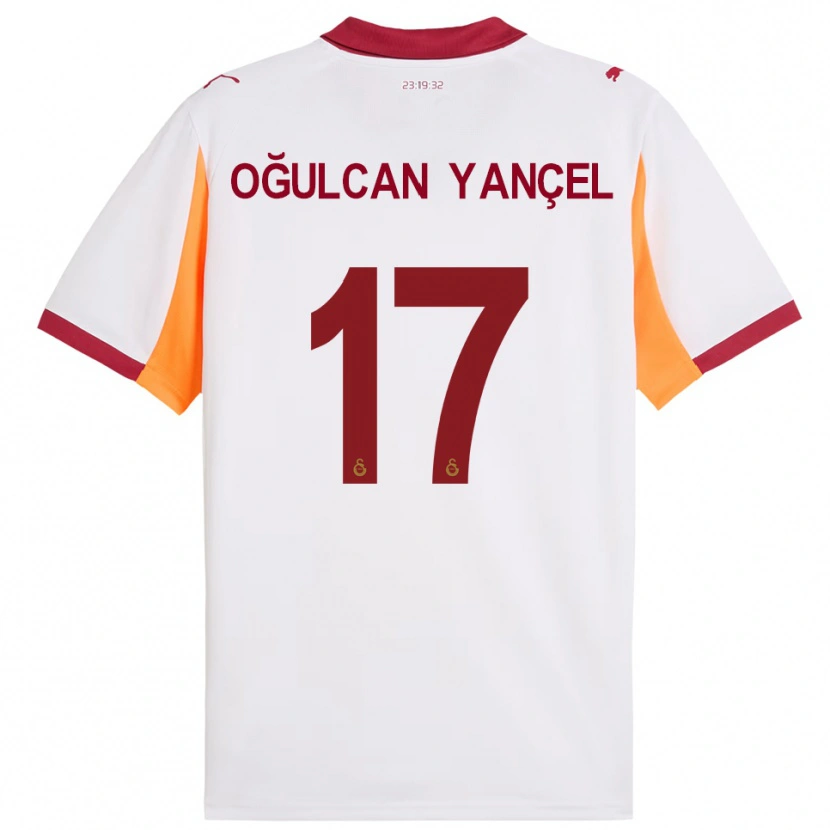 Danxen Męski Necati Oğulcan Yançel #17 Biało-Czerwony Wyjazdowa Koszulka 2025/26 Koszulki Klubowe