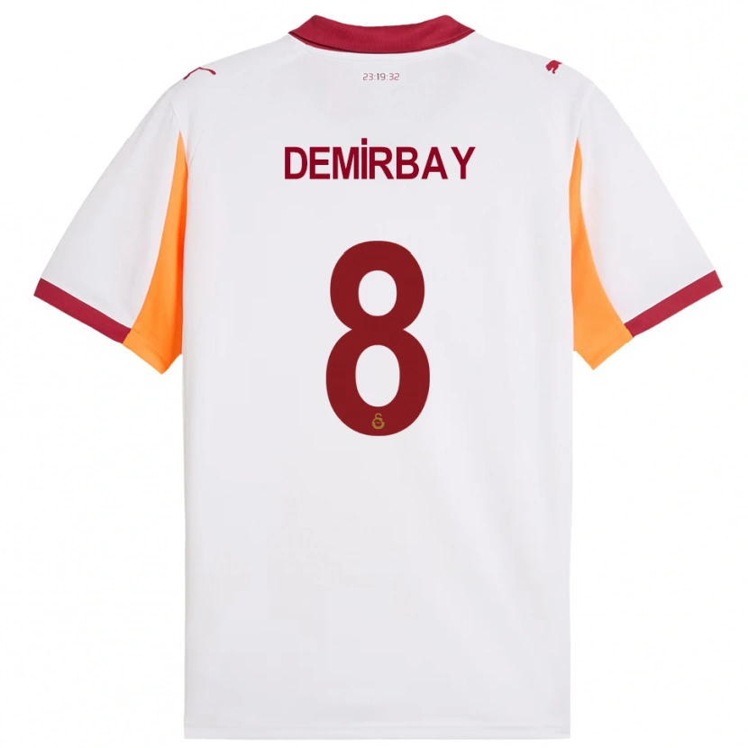 Danxen Męski Kerem Demirbay #8 Biało-Czerwony Wyjazdowa Koszulka 2025/26 Koszulki Klubowe