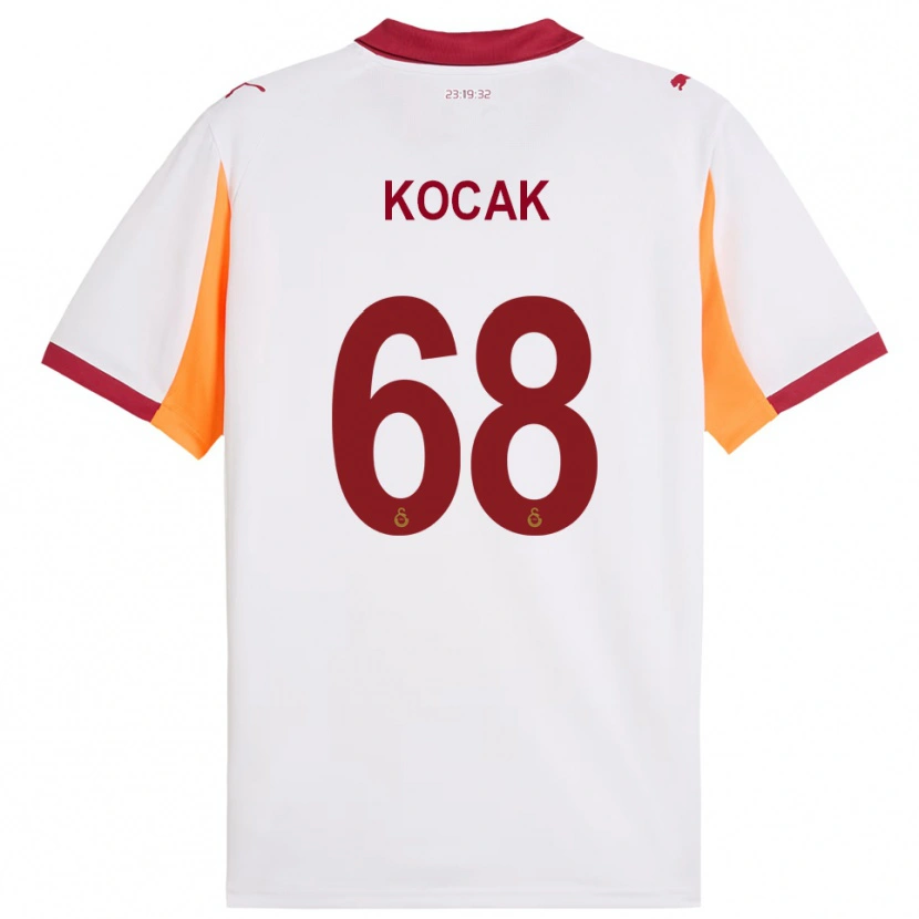 Danxen Męski Furkan Koçak #68 Biało-Czerwony Wyjazdowa Koszulka 2025/26 Koszulki Klubowe