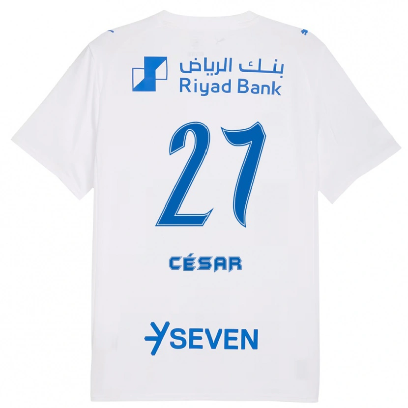 Danxen Męski Kaio César #27 Biało-Niebieski Wyjazdowa Koszulka 2025/26 Koszulki Klubowe