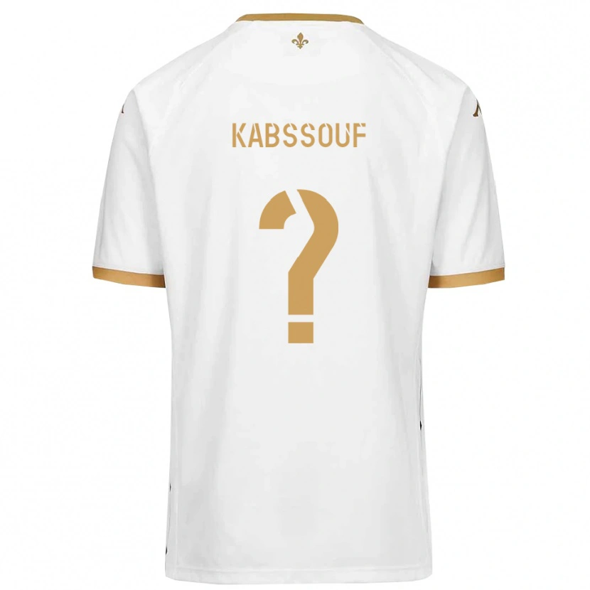 Danxen Męski Salim Kabssouf #0 Biało-Złoty Wyjazdowa Koszulka 2025/26 Koszulki Klubowe