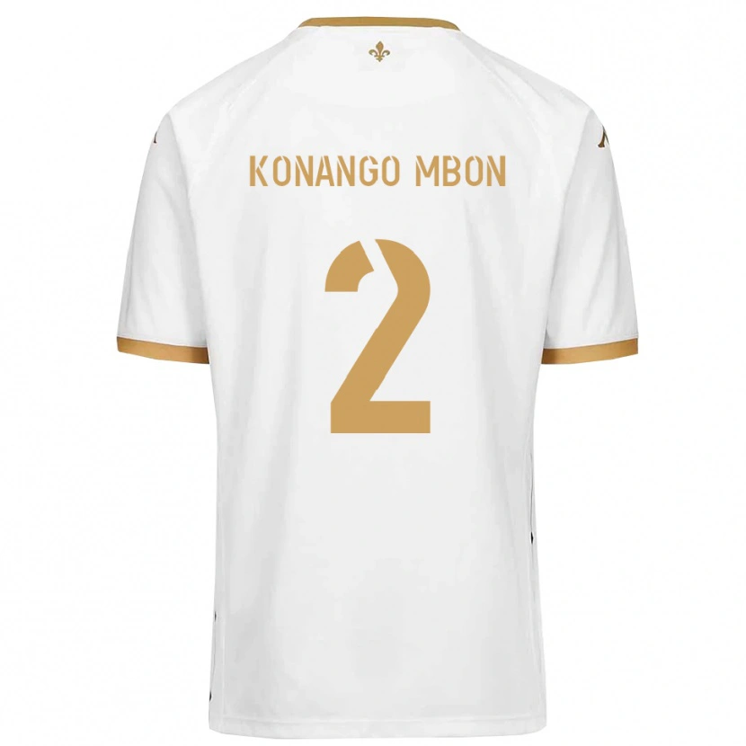 Danxen Męski Jordan Konango Mbon #2 Biało-Złoty Wyjazdowa Koszulka 2025/26 Koszulki Klubowe