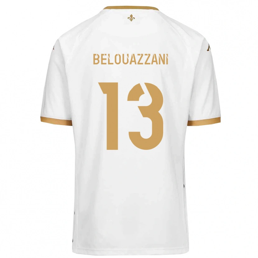 Danxen Męski Islam Belouazzani #13 Biało-Złoty Wyjazdowa Koszulka 2025/26 Koszulki Klubowe