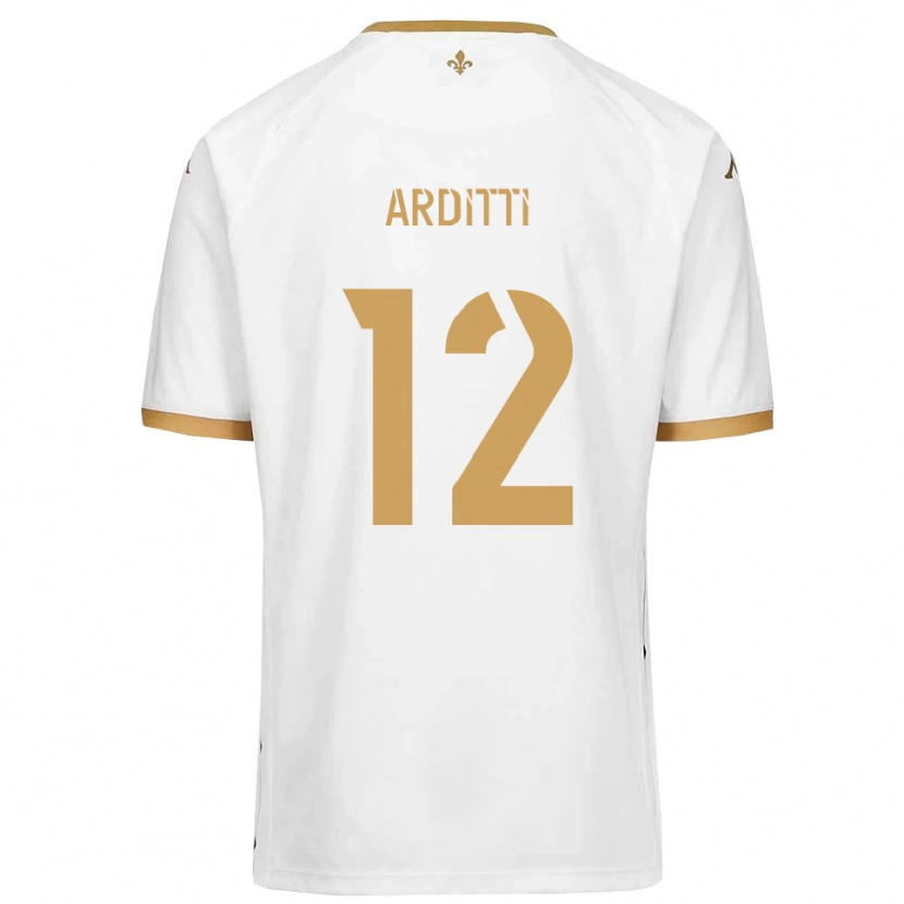 Danxen Męski Nathan Arditti #12 Biało-Złoty Wyjazdowa Koszulka 2025/26 Koszulki Klubowe