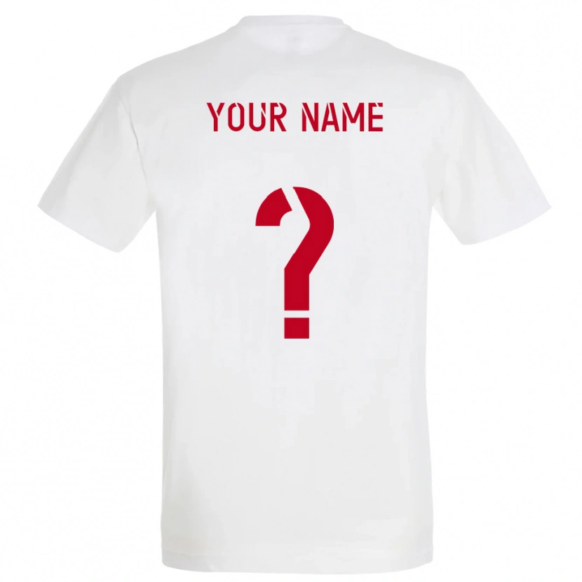 Danxen Męski Twoje Imię #0 Biało-Czerwono-Żółty Wyjazdowa Koszulka 2025/26 Koszulki Klubowe