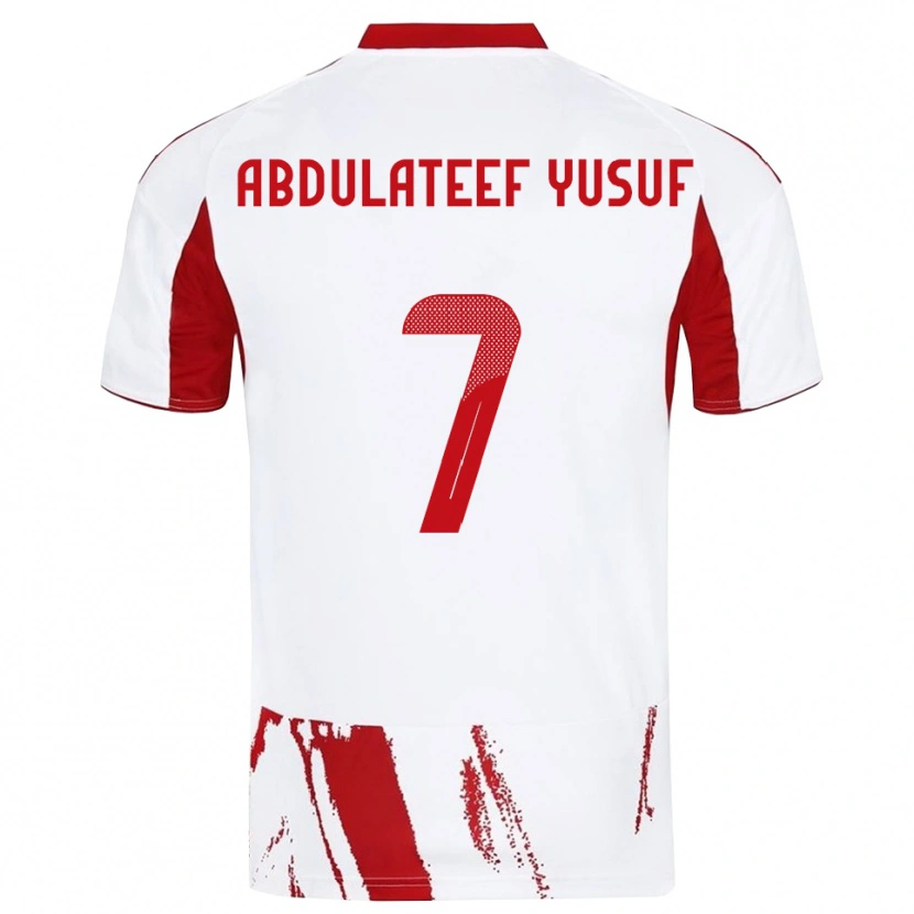 Danxen Męski Taiye Abdulateef Yusuf #7 Biało-Czerwony Wyjazdowa Koszulka 2025/26 Koszulki Klubowe