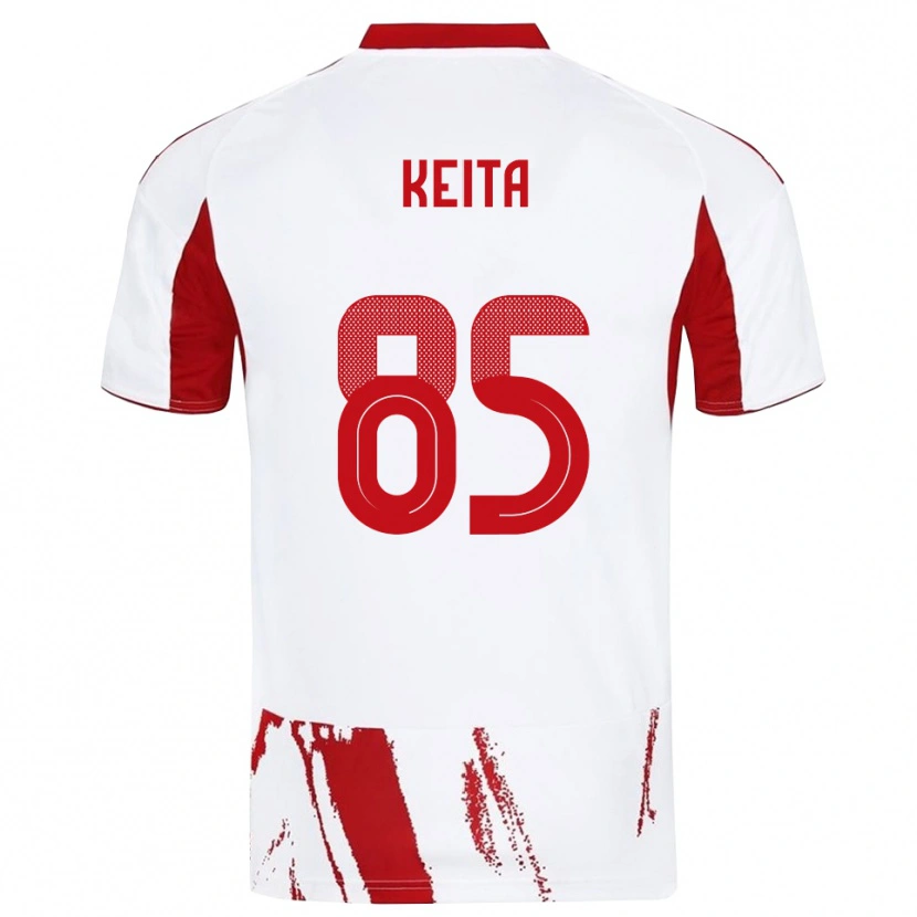 Danxen Męski Diby Keita #85 Biało-Czerwony Wyjazdowa Koszulka 2025/26 Koszulki Klubowe