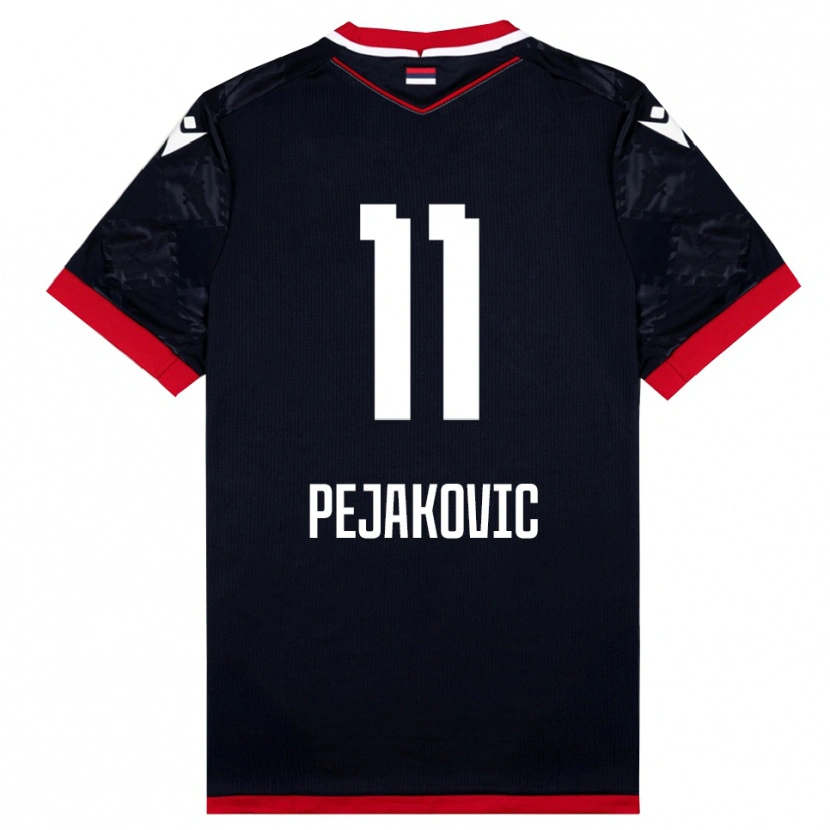Danxen Męski Andrija Pejakovic #11 Czarno-Czerwony Wyjazdowa Koszulka 2025/26 Koszulki Klubowe