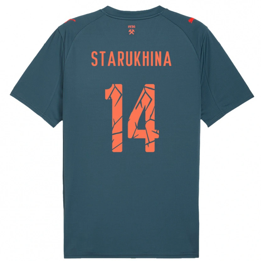 Danxen Męski Alina Starukhina #14 Granatowo-Czerwony Wyjazdowa Koszulka 2025/26 Koszulki Klubowe