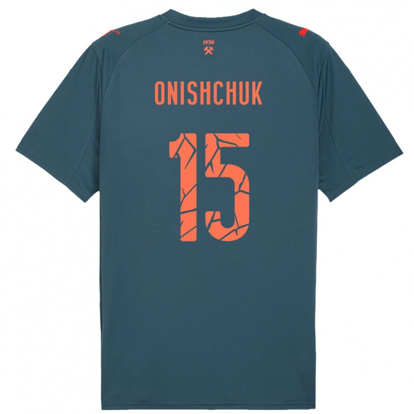 Danxen Męski Yegor Onishchuk #15 Granatowo-Czerwony Wyjazdowa Koszulka 2025/26 Koszulki Klubowe