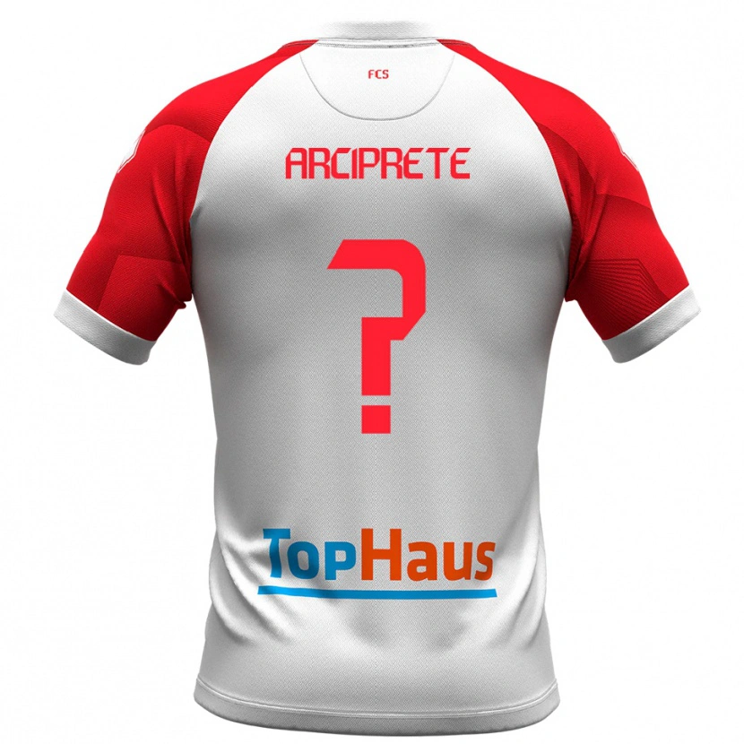 Danxen Kobiety Valerio Arciprete #0 Biało-Czerwony Domowa Koszulka 2025/26 Koszulki Klubowe