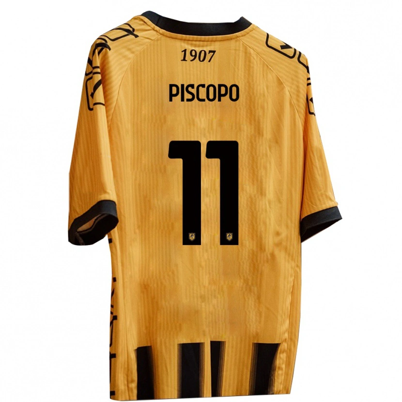 Danxen Kobiety Kevin Piscopo #11 Żółto-Czarny Domowa Koszulka 2025/26 Koszulki Klubowe