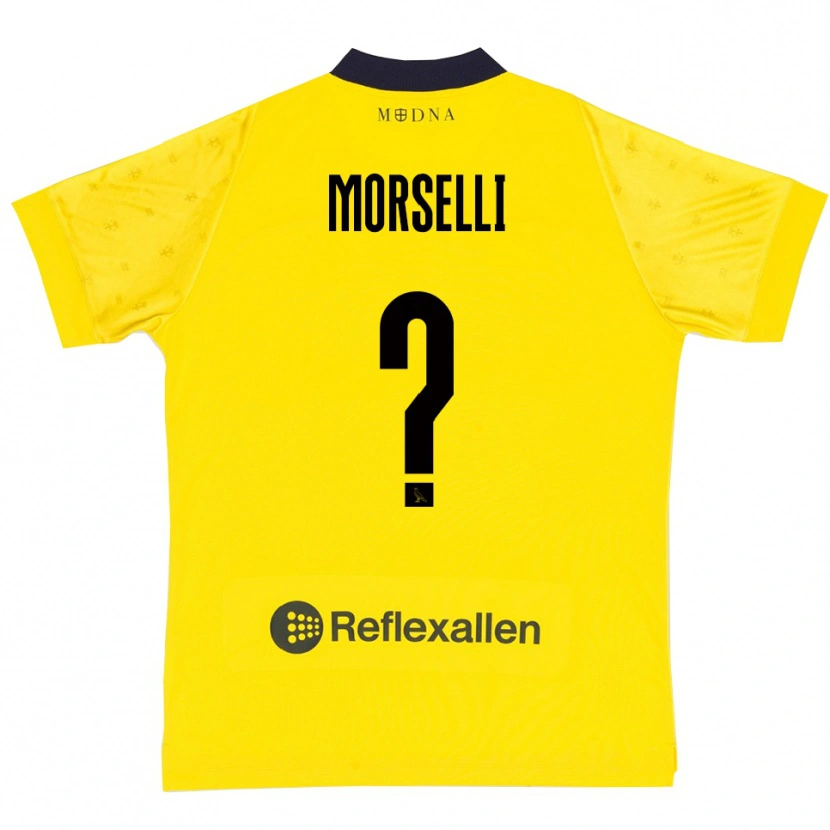Danxen Kobiety Gabriele Morselli #0 Żółto-Granatowy Domowa Koszulka 2025/26 Koszulki Klubowe