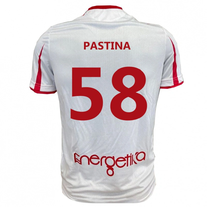 Danxen Kobiety Christian Pastina #58 Biało-Czerwony Domowa Koszulka 2025/26 Koszulki Klubowe