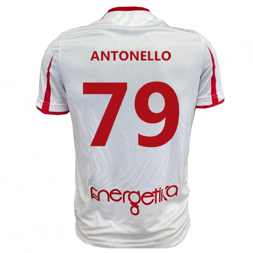 Danxen Kobiety Andrea Antonello #79 Biało-Czerwony Domowa Koszulka 2025/26 Koszulki Klubowe