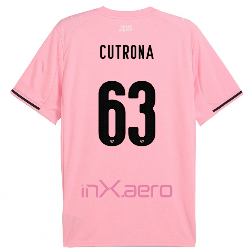 Danxen Kobiety Francesco Cutrona #63 Różowo-Czarny Domowa Koszulka 2025/26 Koszulki Klubowe