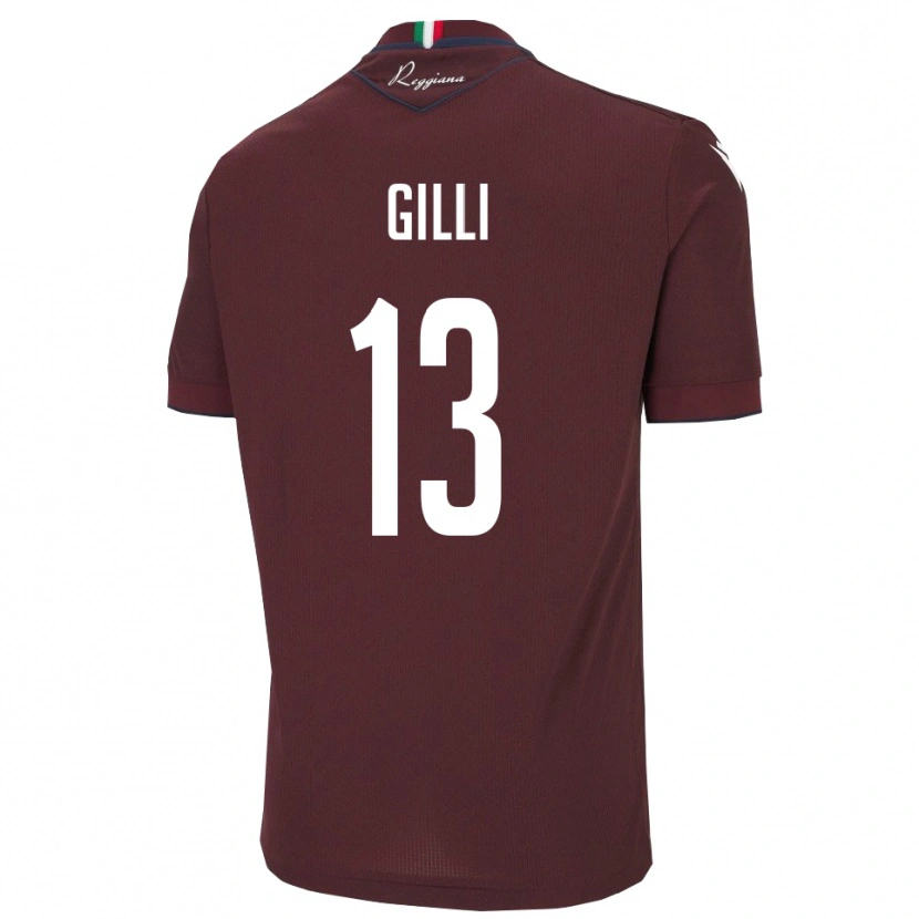 Danxen Kobiety Alberto Gilli #13 Bordowo-Biały Domowa Koszulka 2025/26 Koszulki Klubowe