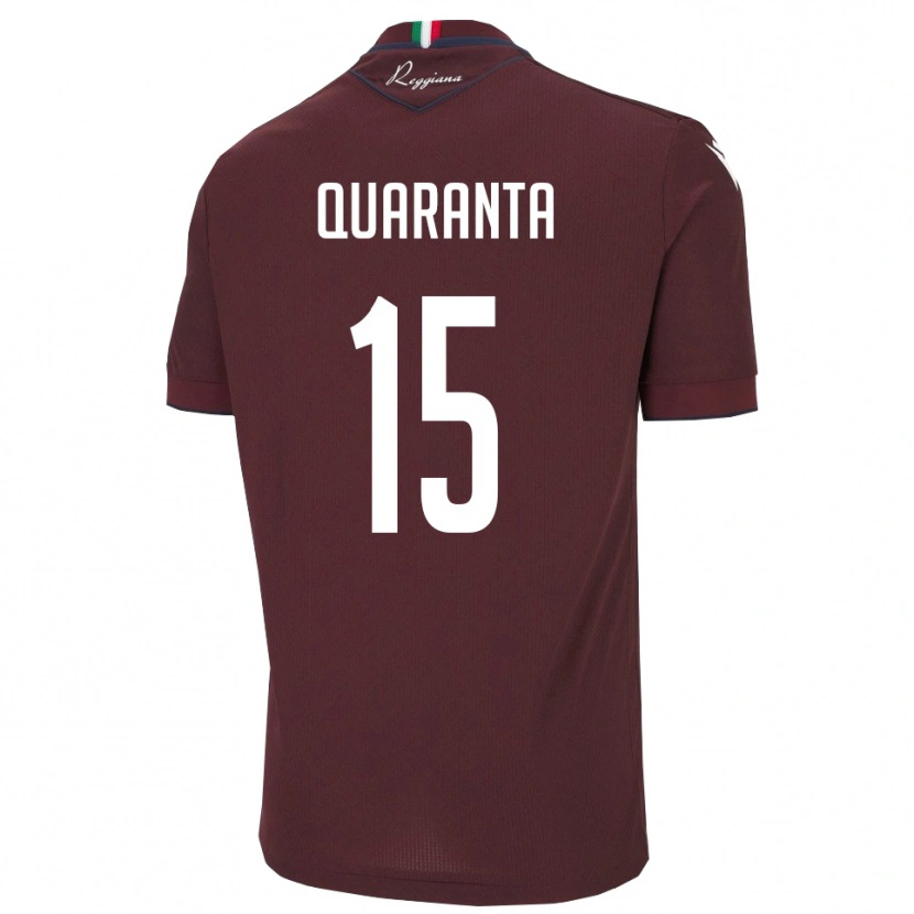 Danxen Kobiety Danilo Quaranta #15 Bordowo-Biały Domowa Koszulka 2025/26 Koszulki Klubowe