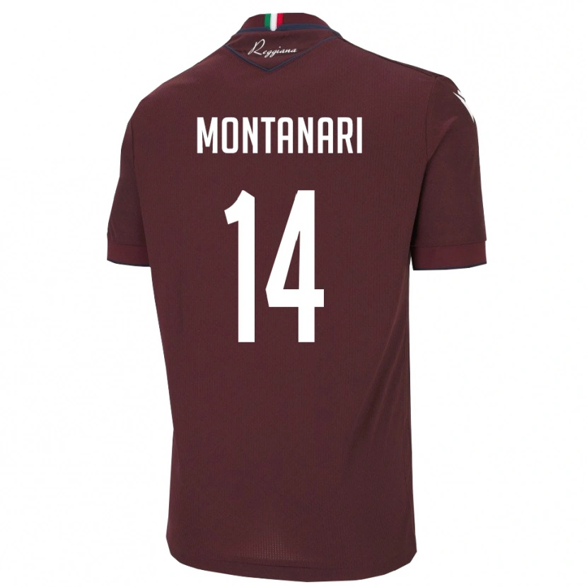 Danxen Kobiety Giacomo Montanari #14 Bordowo-Biały Domowa Koszulka 2025/26 Koszulki Klubowe