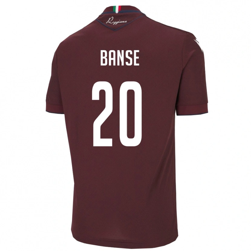Danxen Kobiety Ousmane Banse #20 Bordowo-Biały Domowa Koszulka 2025/26 Koszulki Klubowe