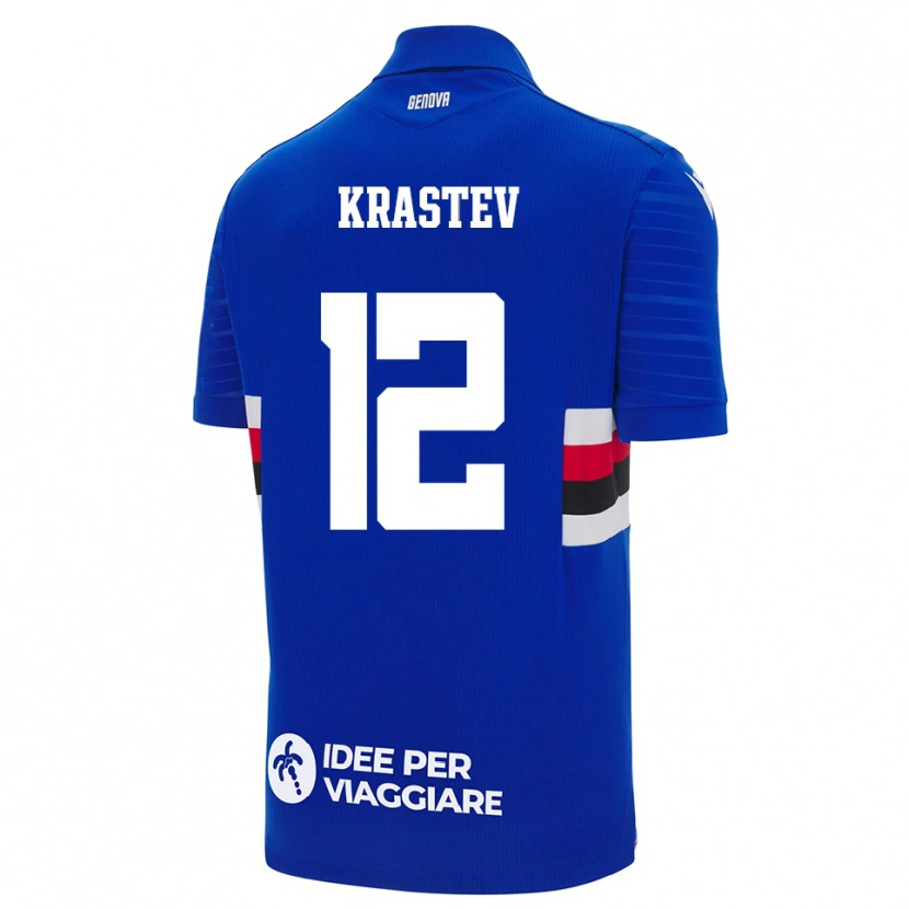 Danxen Kobiety Andrey Krastev #12 Niebiesko-Biały Domowa Koszulka 2025/26 Koszulki Klubowe