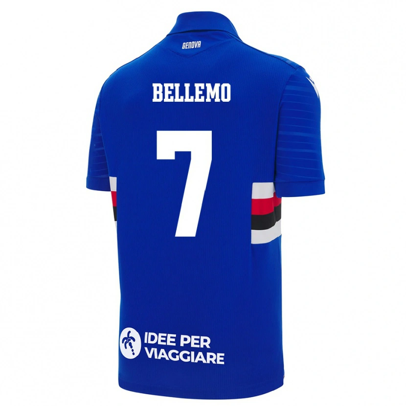Danxen Kobiety Alessandro Bellemo #7 Niebiesko-Biały Domowa Koszulka 2025/26 Koszulki Klubowe