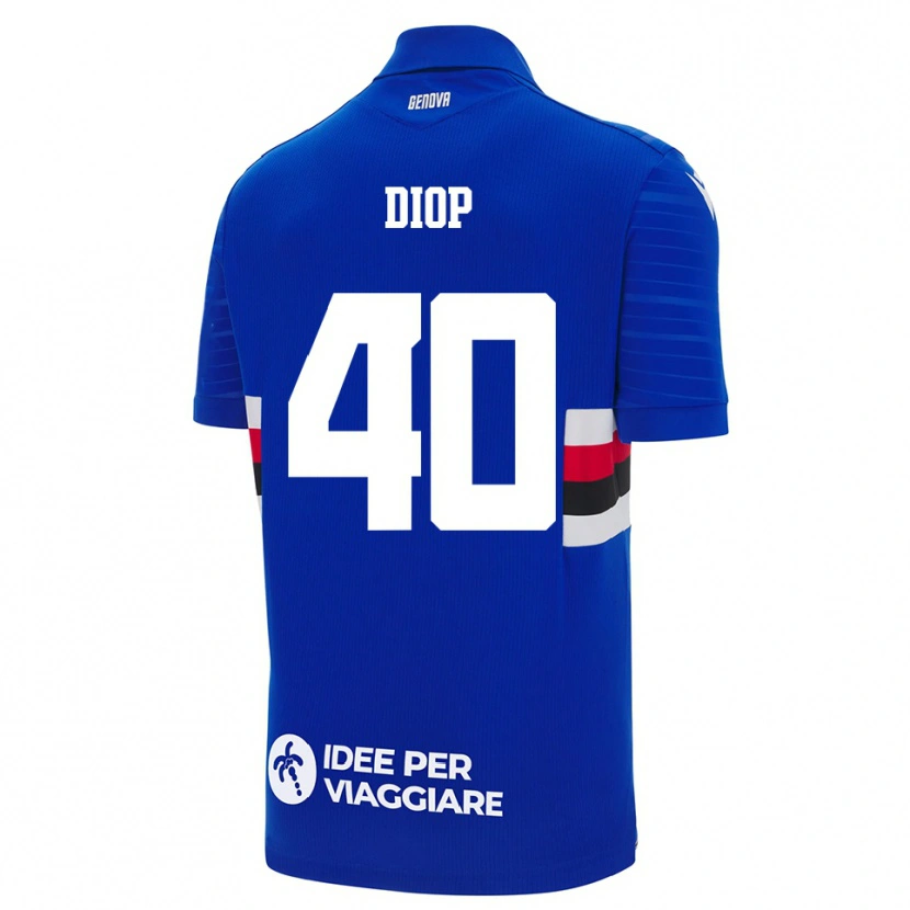Danxen Kobiety Karim Diop #40 Niebiesko-Biały Domowa Koszulka 2025/26 Koszulki Klubowe
