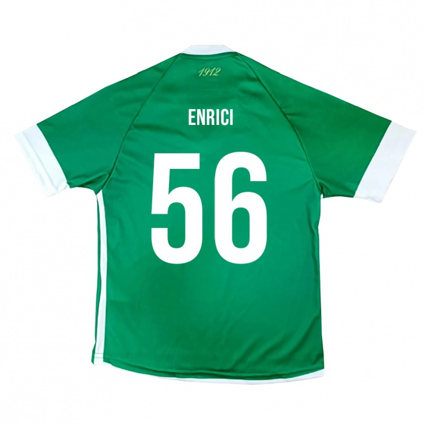 Danxen Kobiety Patrick Enrici #56 Zielono-Biały Domowa Koszulka 2025/26 Koszulki Klubowe