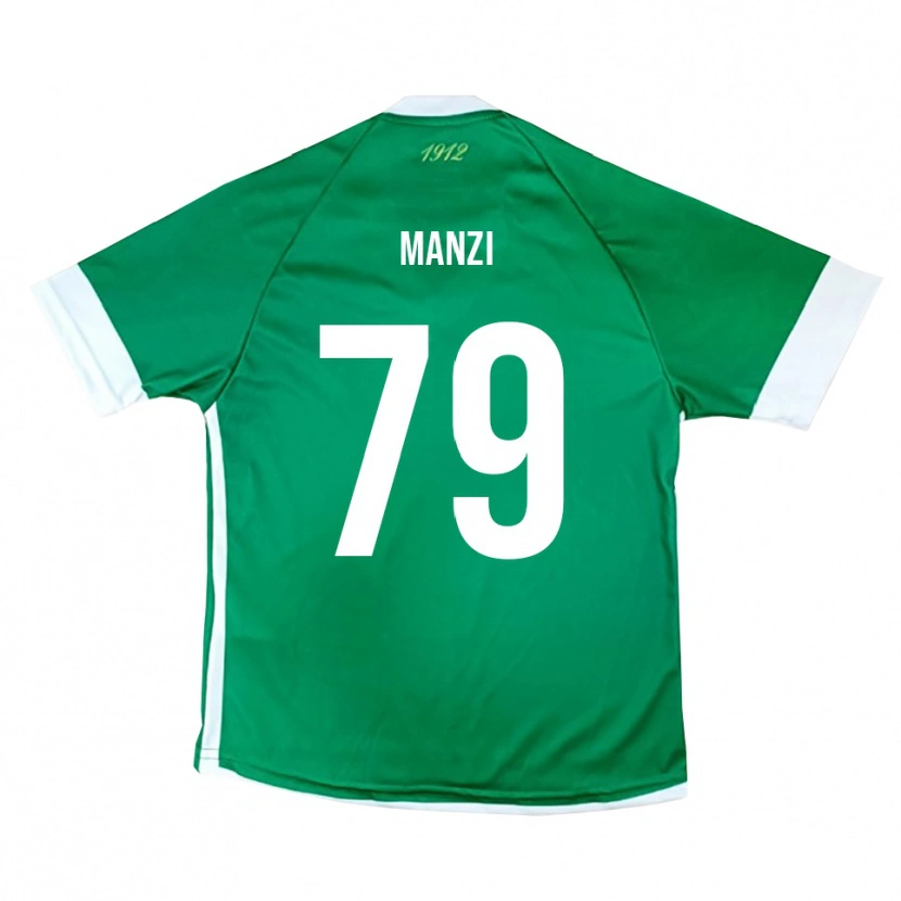 Danxen Kobiety Claudio Manzi #79 Zielono-Biały Domowa Koszulka 2025/26 Koszulki Klubowe