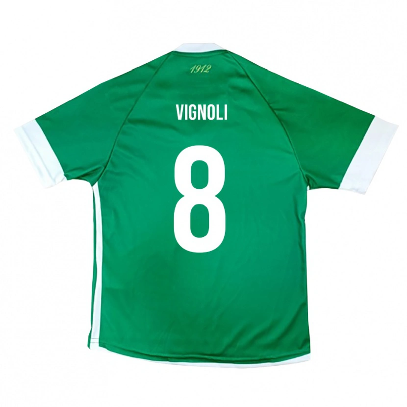 Danxen Kobiety Matteo Vignoli #8 Zielono-Biały Domowa Koszulka 2025/26 Koszulki Klubowe