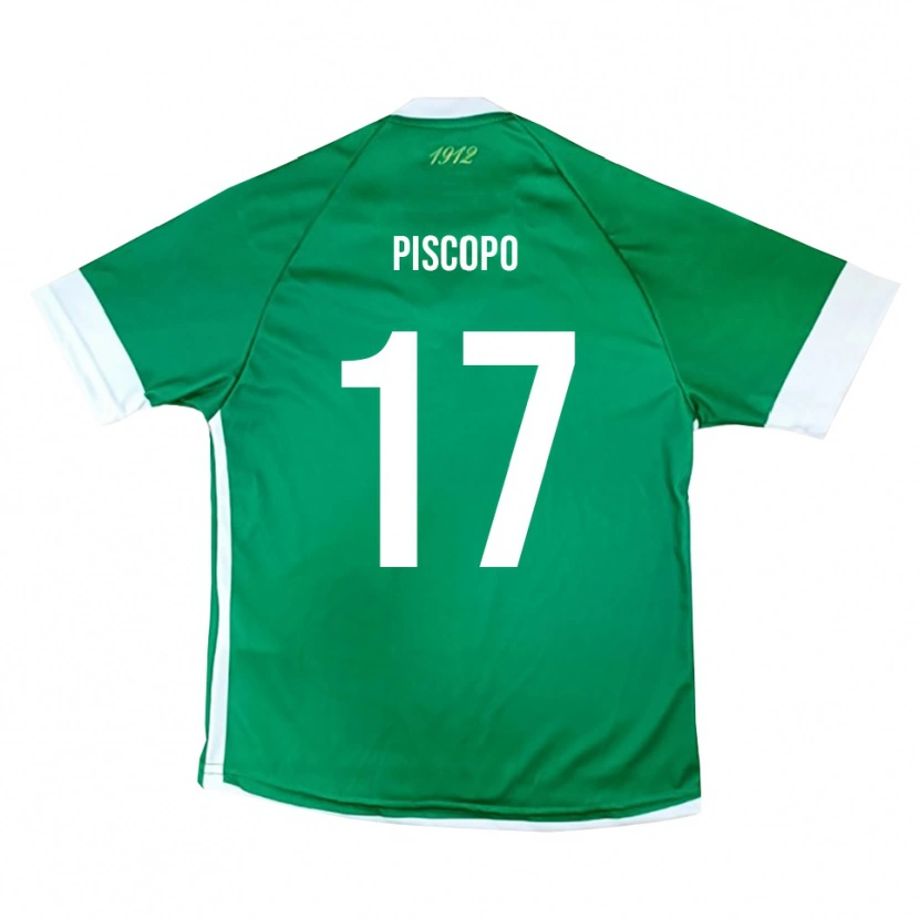 Danxen Kobiety Francesco Piscopo #17 Zielono-Biały Domowa Koszulka 2025/26 Koszulki Klubowe