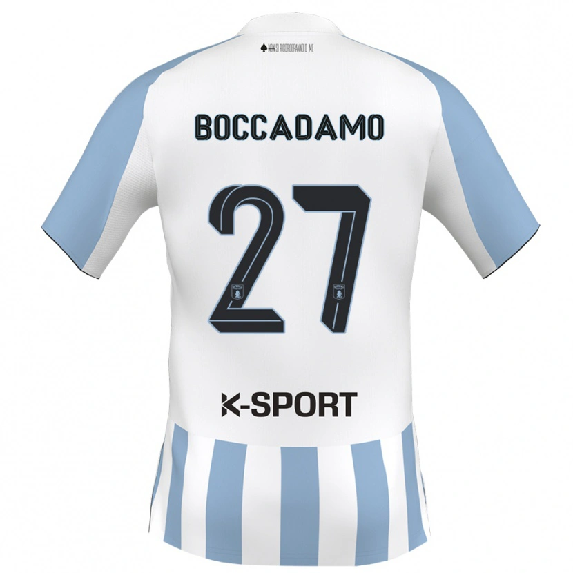 Danxen Kobiety Antonio Boccadamo #27 Biało-Błękitny Domowa Koszulka 2025/26 Koszulki Klubowe