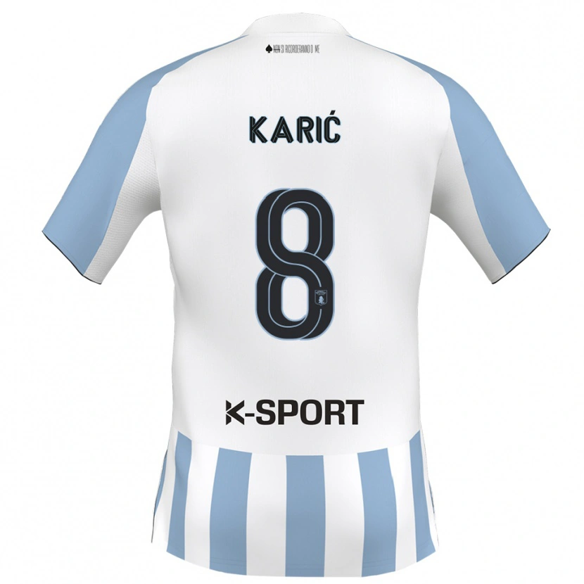 Danxen Kobiety Nermin Karić #8 Biało-Błękitny Domowa Koszulka 2025/26 Koszulki Klubowe