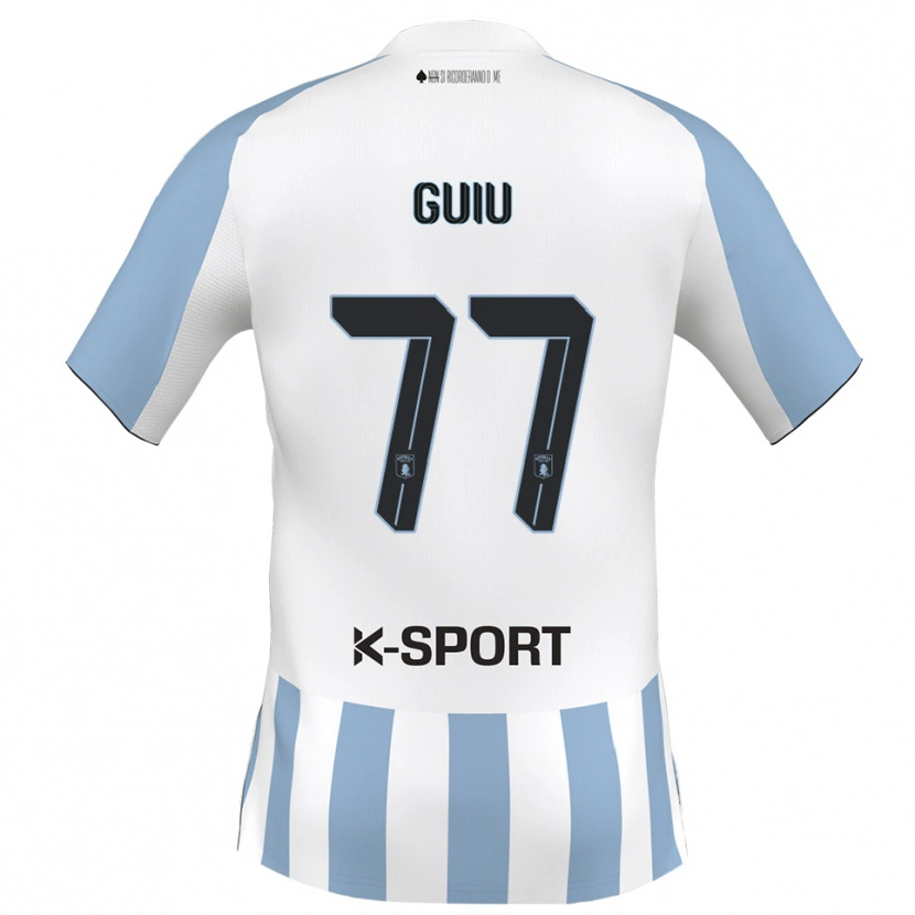 Danxen Kobiety Bernat Guiu #77 Biało-Błękitny Domowa Koszulka 2025/26 Koszulki Klubowe