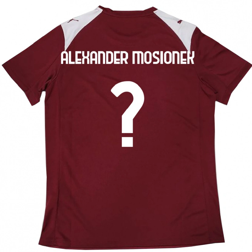 Danxen Kobiety Kamil Alexander Mosionek #0 Burgundowo-Biały Domowa Koszulka 2025/26 Koszulki Klubowe