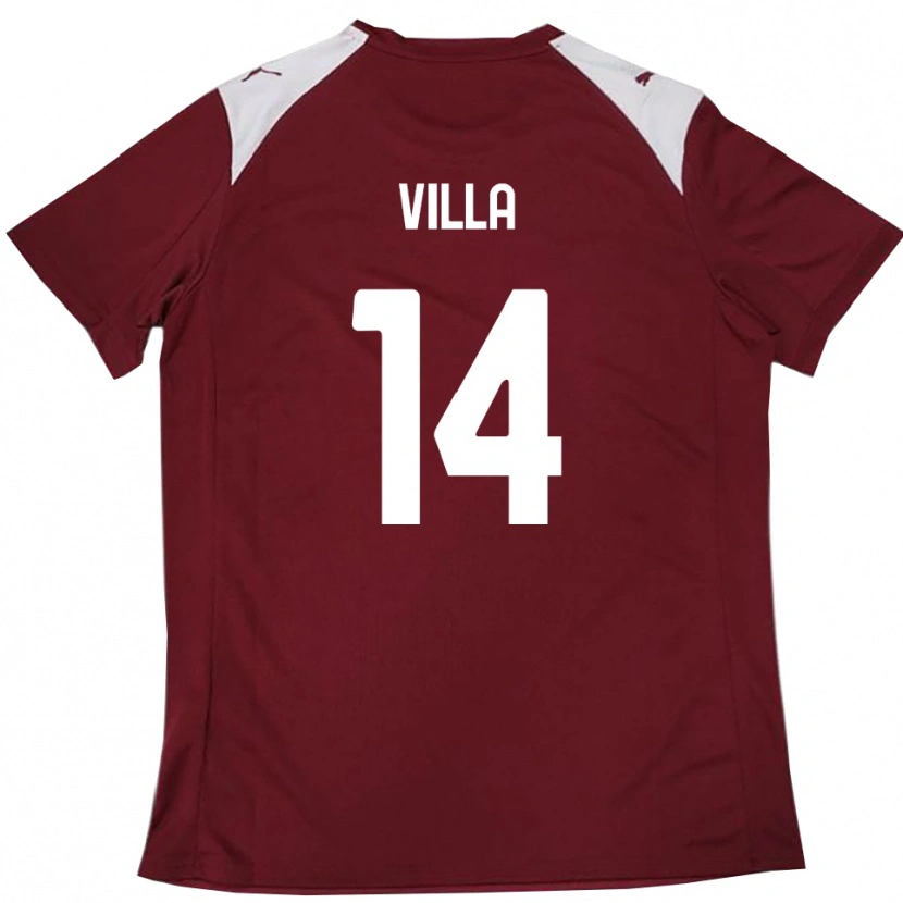 Danxen Kobiety Luca Villa #14 Burgundowo-Biały Domowa Koszulka 2025/26 Koszulki Klubowe